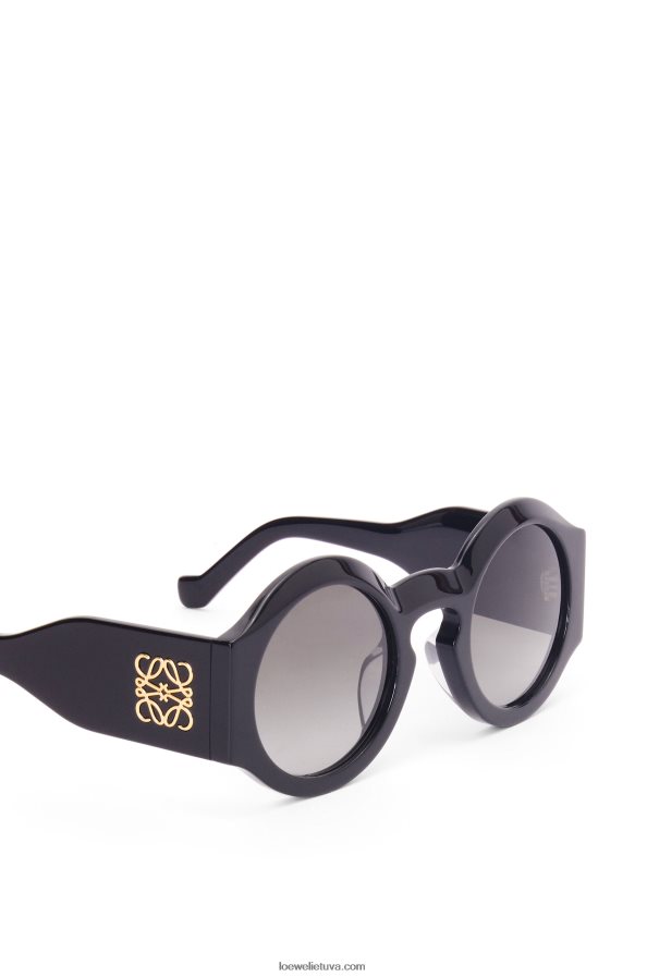 Loewe moterys lenkti akiniai nuo saulės acetato blizga juoda BZ26XN1443