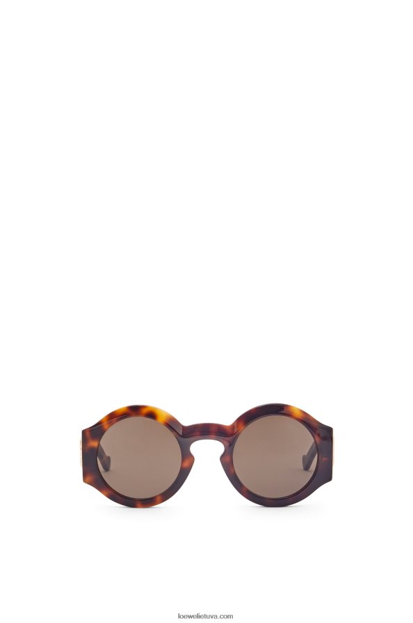 Loewe moterys lenkti akiniai nuo saulės acetato blizganti klasikinė havana BZ26XN1444