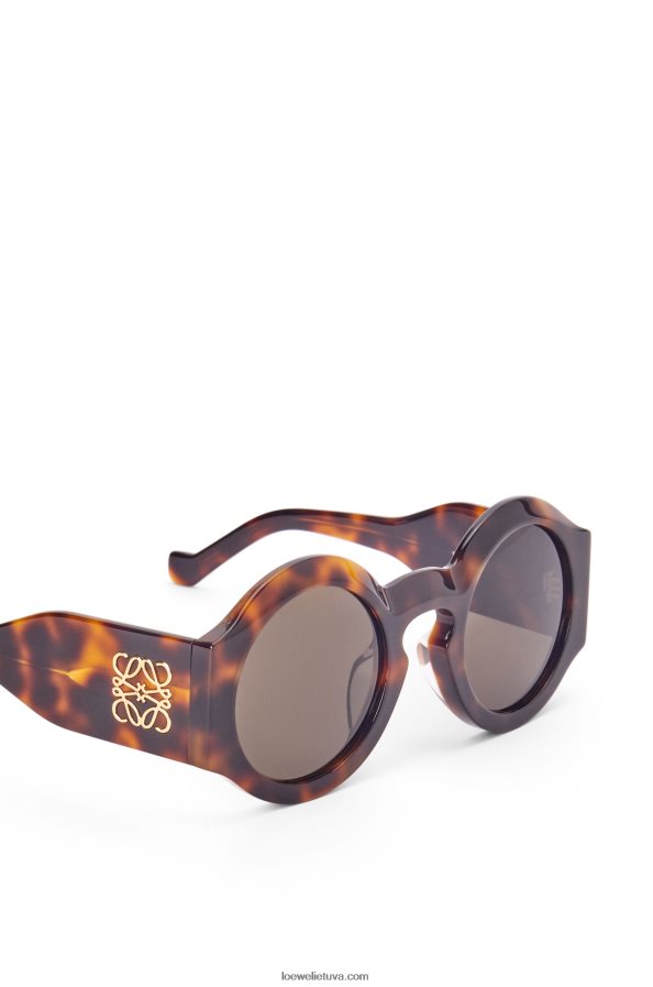 Loewe moterys lenkti akiniai nuo saulės acetato blizganti klasikinė havana BZ26XN1444