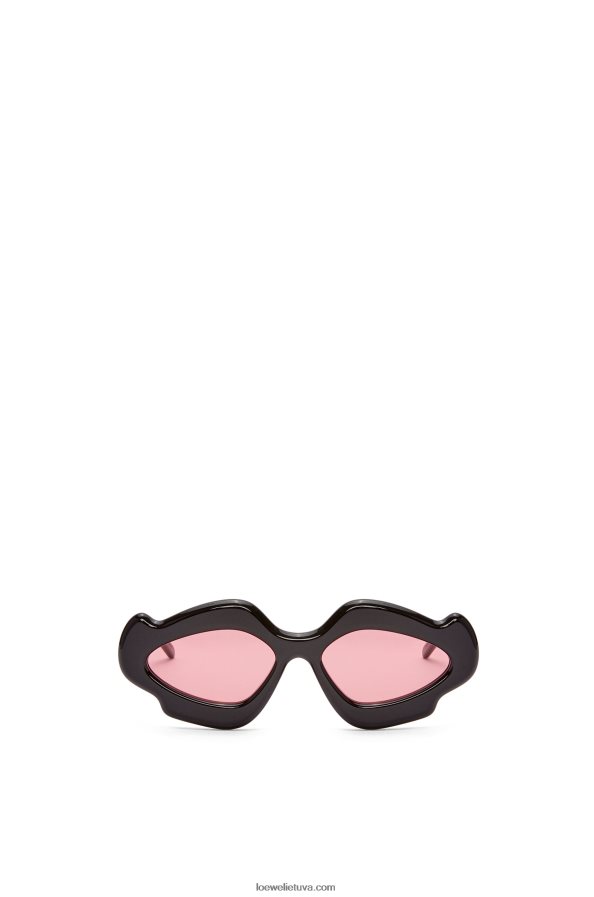 Loewe moterys liepsnos akiniai nuo saulės acetate blizga juoda BZ26XN1465