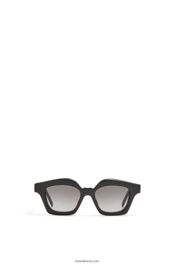Loewe moterys maži browline akiniai nuo saulės acetato blizga juoda BZ26XN1483