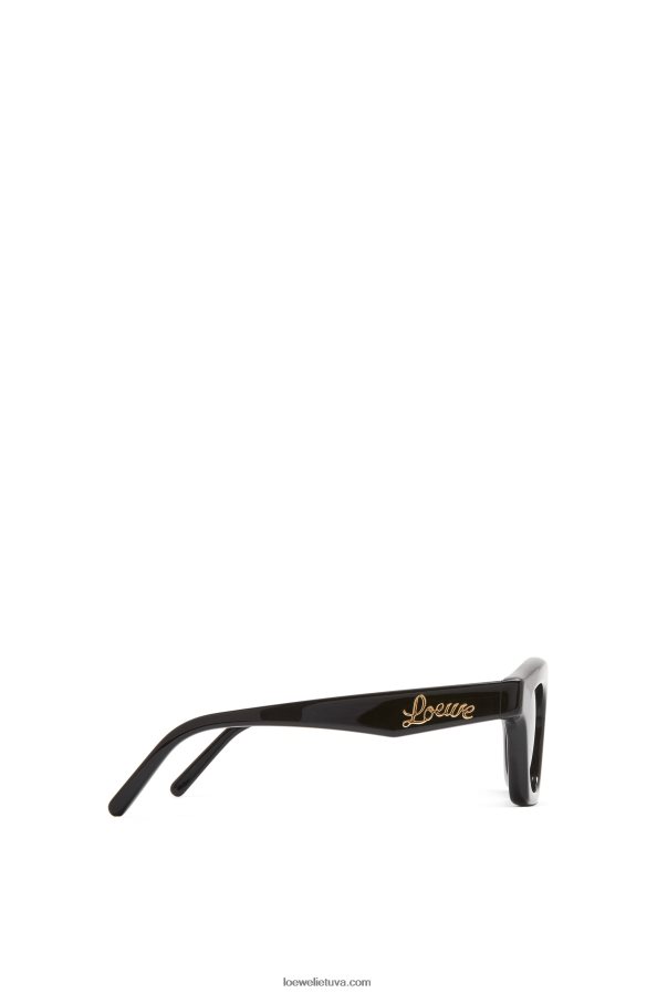 Loewe moterys maži browline akiniai nuo saulės acetato blizga juoda BZ26XN1483