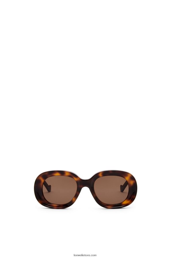 Loewe moterys ovalūs akiniai nuo saulės acetato havana BZ26XN1493