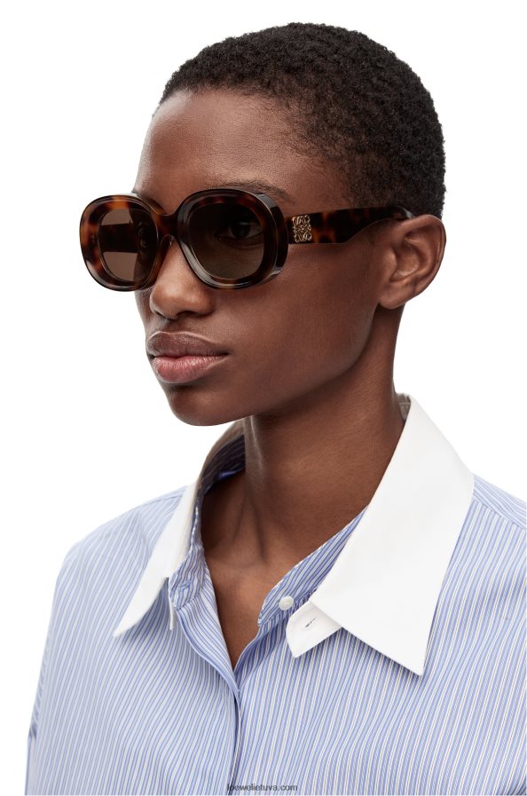 Loewe moterys ovalūs akiniai nuo saulės acetato havana BZ26XN1493