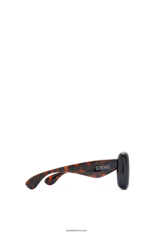 Loewe moterys pripūsti stačiakampiai akiniai nuo saulės iš nailono havana BZ26XN1469