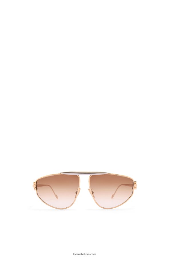Loewe moterys spoileris nauji metaliniai aviator akiniai nuo saulės žiemos ruda BZ26XN1448