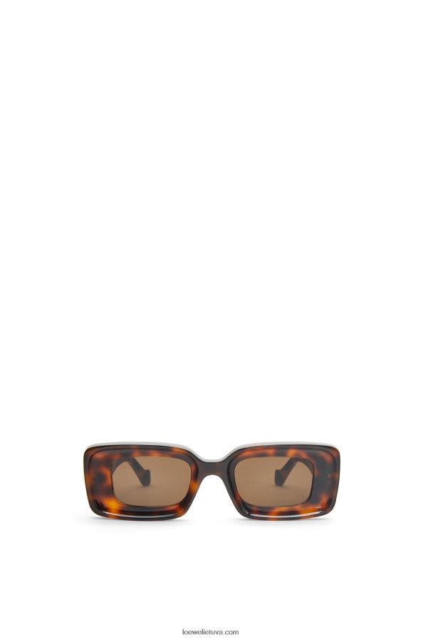 Loewe moterys stačiakampiai akiniai nuo saulės acetato havana BZ26XN1425