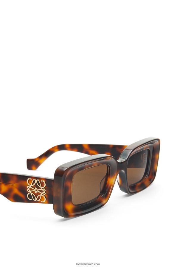 Loewe moterys stačiakampiai akiniai nuo saulės acetato havana BZ26XN1425