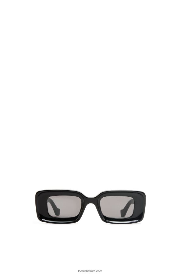 Loewe moterys stačiakampiai akiniai nuo saulės acetato juodas BZ26XN1426