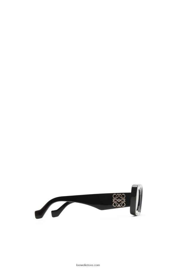 Loewe moterys stačiakampiai akiniai nuo saulės acetato juodas BZ26XN1426