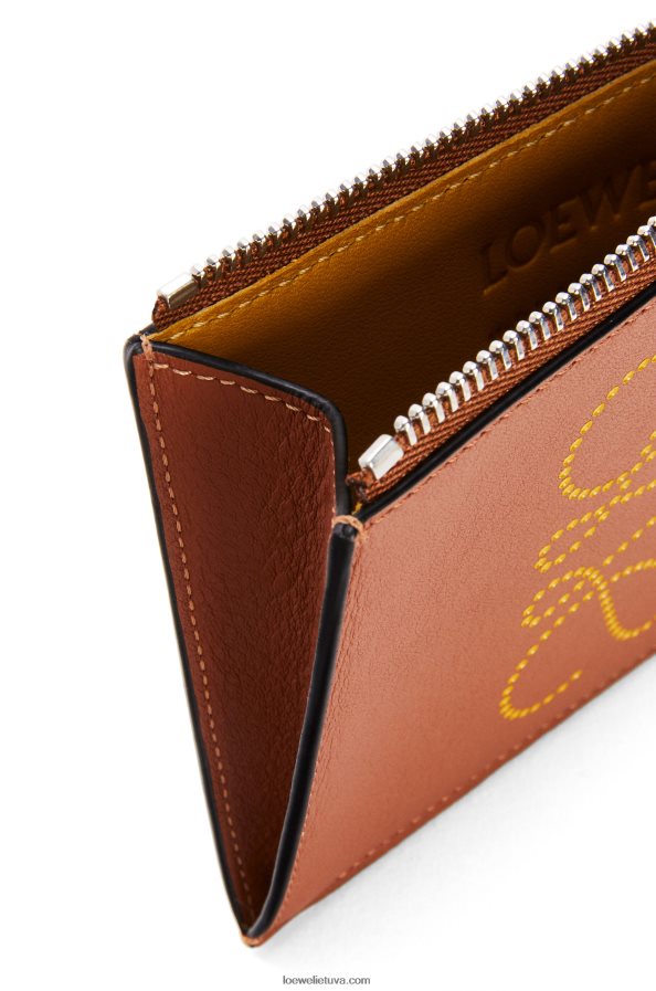 Loewe moterys Firminės monetos kortelės laikiklis iš klasikinės veršiuko odos įdegis/ochra BZ26XN1392