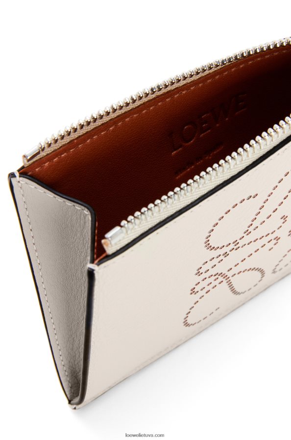 Loewe moterys Firminės monetos kortelės laikiklis iš klasikinės veršiuko odos šviesus avižas/įdegis BZ26XN1420