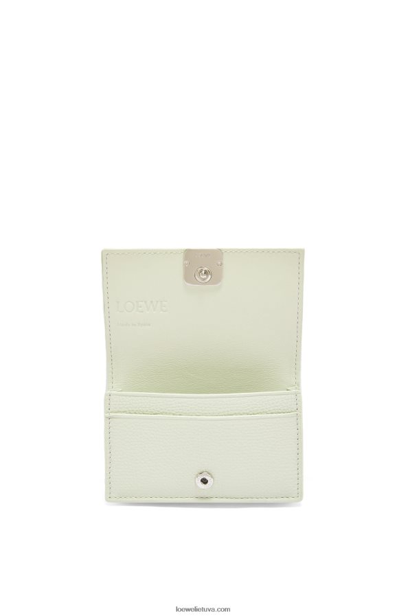 Loewe moterys anagramos vizitinės kortelės laikiklis iš žvirgždo veršiuko odos šviesus celadonas BZ26XN1350