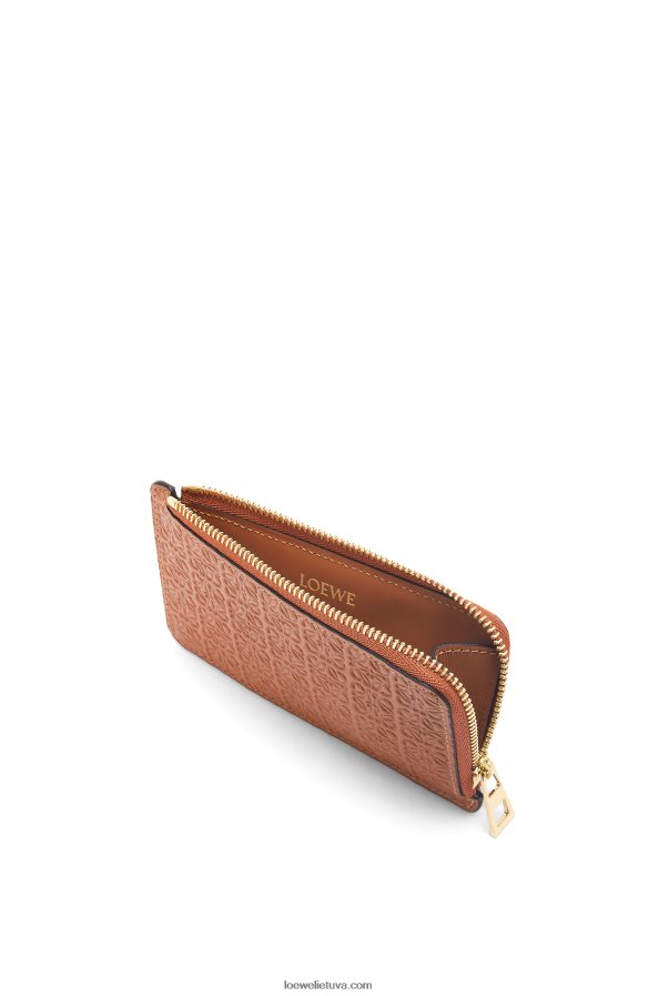 Loewe moterys kartotinis monetų kortelių laikiklis iš reljefinės šilkinės veršio odos įdegis BZ26XN1411
