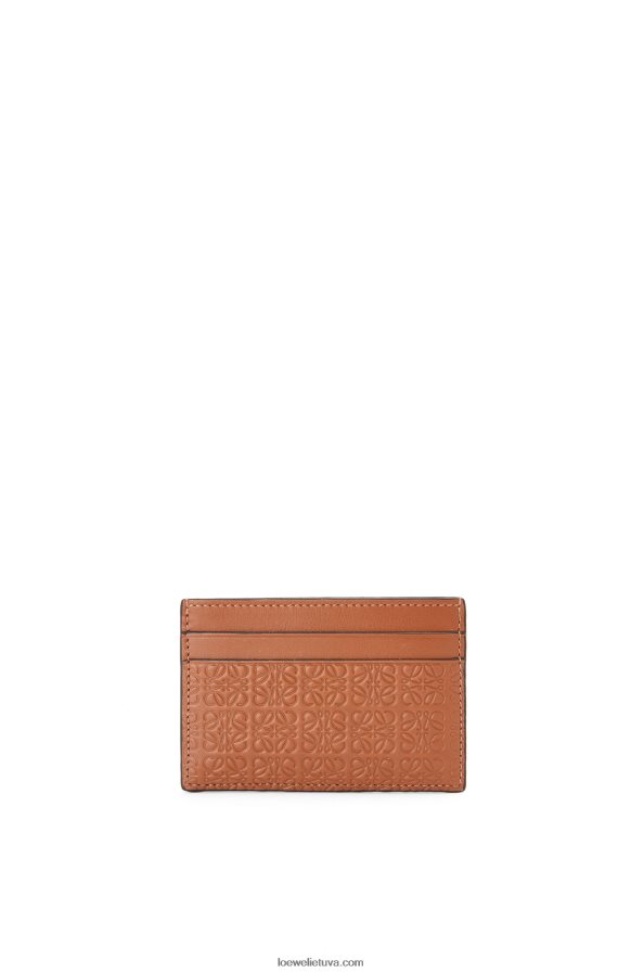 Loewe moterys pakartokite paprastą kortelių laikiklį iš reljefinės šilkinės veršio odos įdegis BZ26XN1377