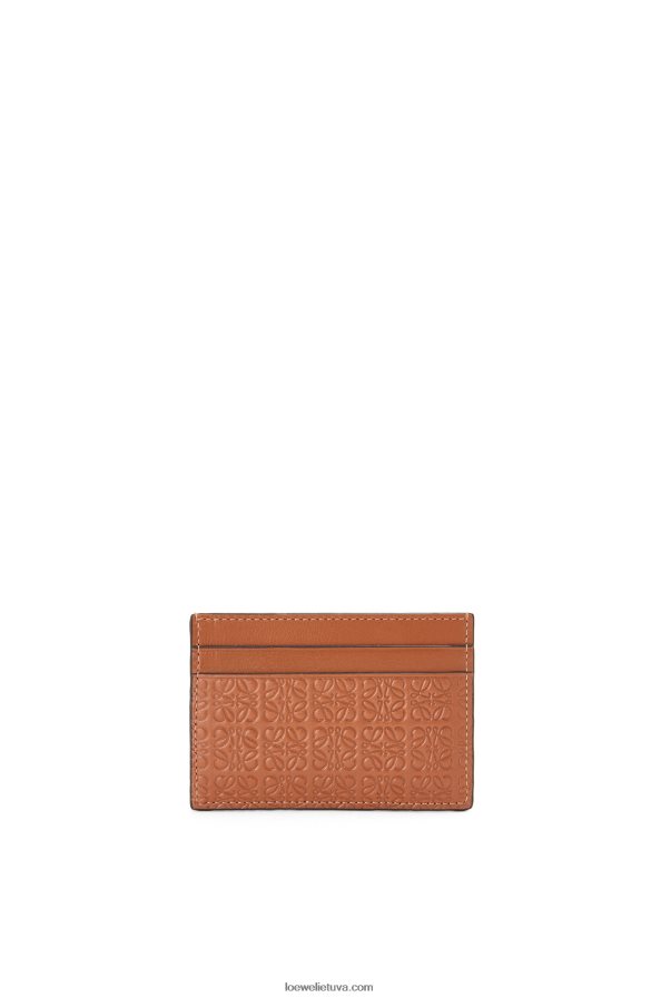 Loewe moterys pakartokite paprastą kortelių laikiklį iš reljefinės šilkinės veršio odos įdegis BZ26XN1400