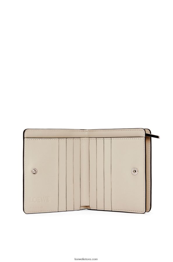 Loewe moterys Dėlionė, kompaktiška klasikinės veršio odos piniginė su užtrauktuku laimo geltonumo/šviesiai avižų BZ26XN1262