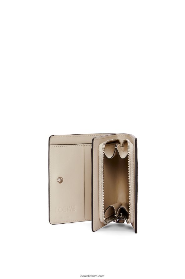 Loewe moterys Dėlionė, kompaktiška klasikinės veršio odos piniginė su užtrauktuku laimo geltonumo/šviesiai avižų BZ26XN1262