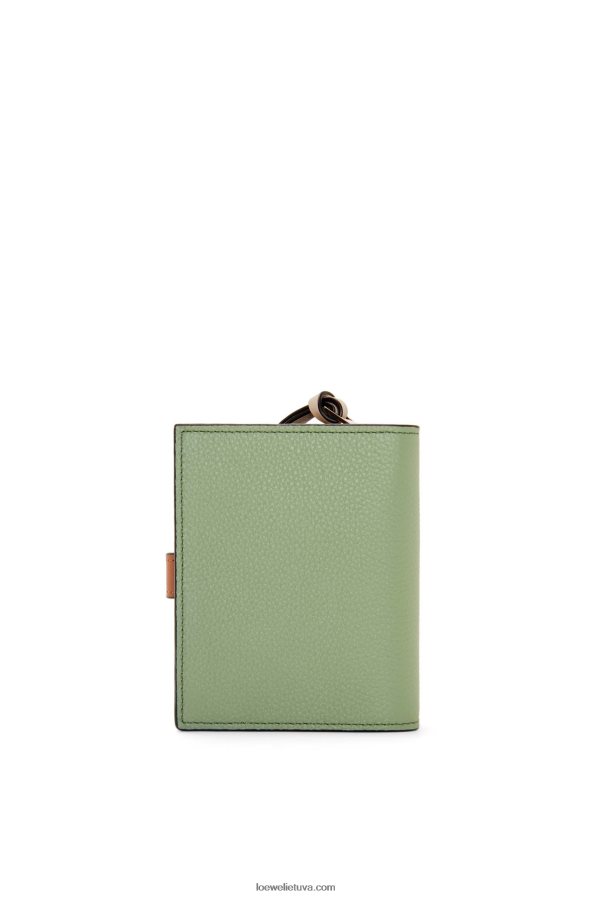 Loewe moterys Kompaktiška piniginė su užtrauktuku iš minkštos blauzdos odos rozmarinas / įdegis BZ26XN1226