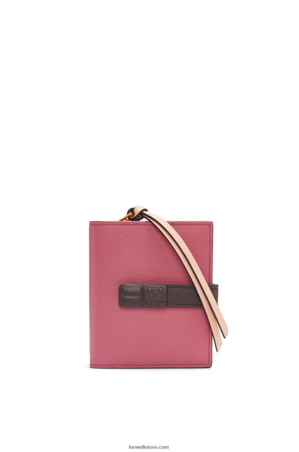 Loewe moterys Kompaktiška piniginė su užtrauktuku iš minkštos blauzdos odos slyva/šokoladas BZ26XN1244