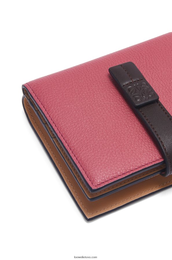 Loewe moterys Kompaktiška piniginė su užtrauktuku iš minkštos blauzdos odos slyva/šokoladas BZ26XN1244