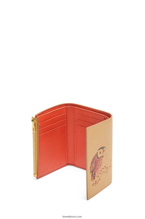 Loewe moterys Pelėda maža vertikali piniginė iš klasikinės veršiuko odos kopa BZ26XN1306