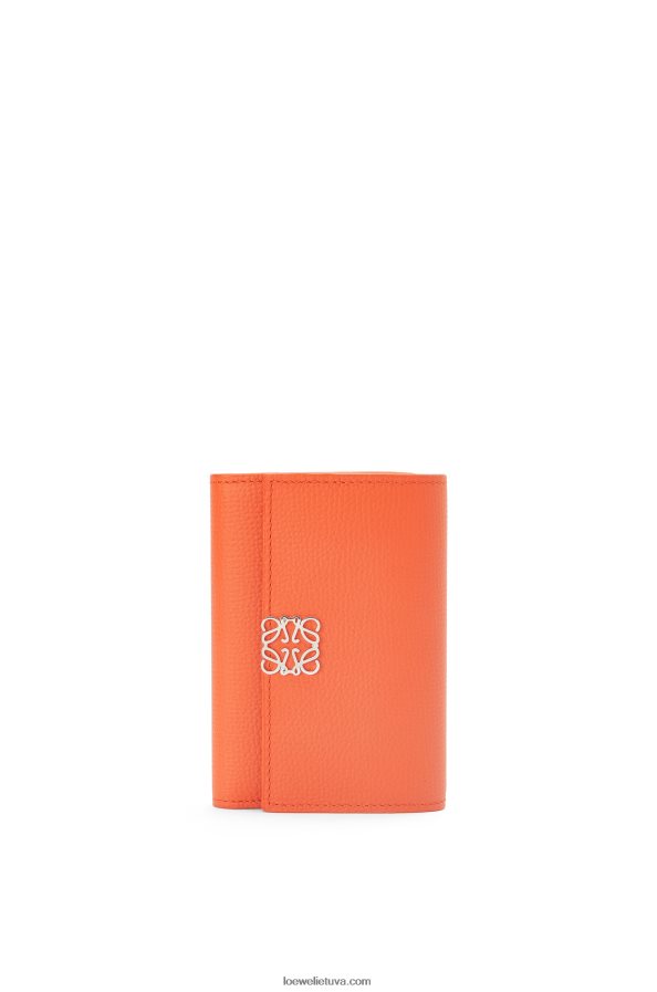 Loewe moterys anagrama maža vertikali piniginė iš akmenukų grūdėtos veršio odos oranžinė BZ26XN1292