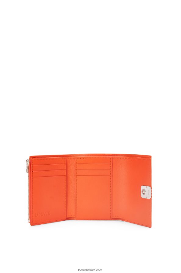 Loewe moterys anagrama maža vertikali piniginė iš akmenukų grūdėtos veršio odos oranžinė BZ26XN1292