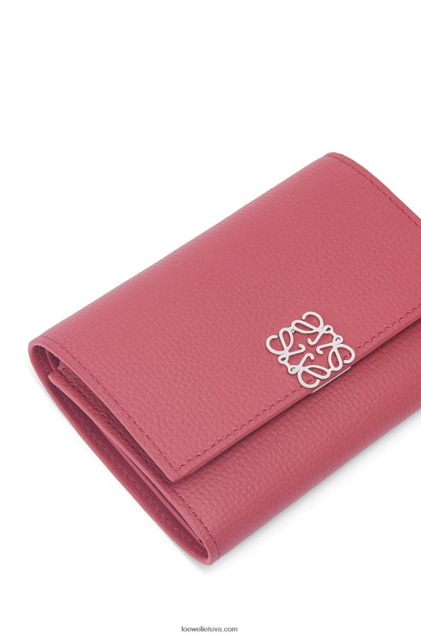 Loewe moterys anagrama maža vertikali piniginė iš akmenukų grūdėtos veršio odos slyva BZ26XN1240