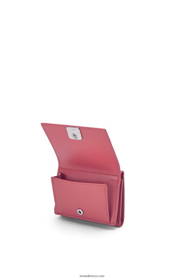 Loewe moterys anagramos trisluoksnė piniginė iš žvirgždo grūdėtos odos slyva BZ26XN1238