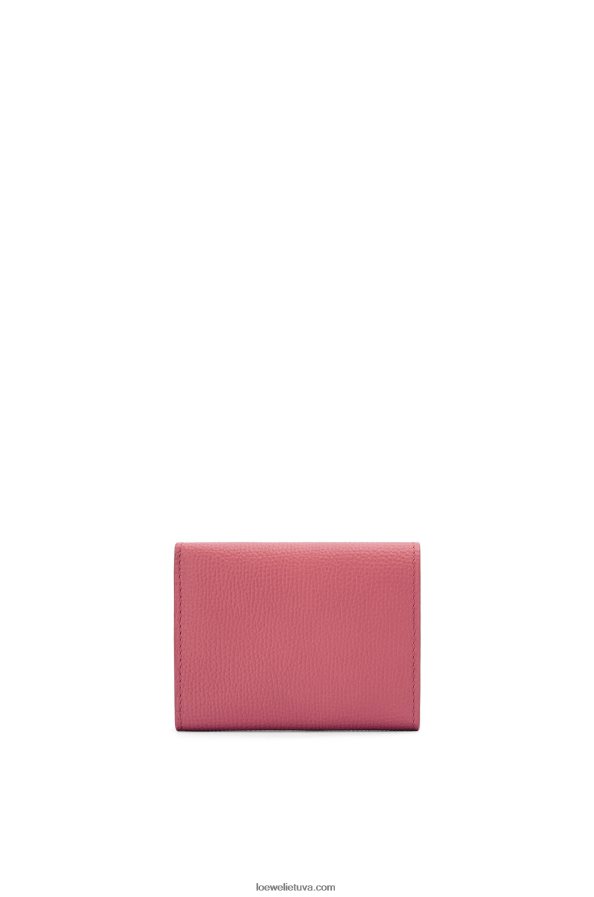 Loewe moterys anagramos trisluoksnė piniginė iš žvirgždo grūdėtos odos slyva BZ26XN1238