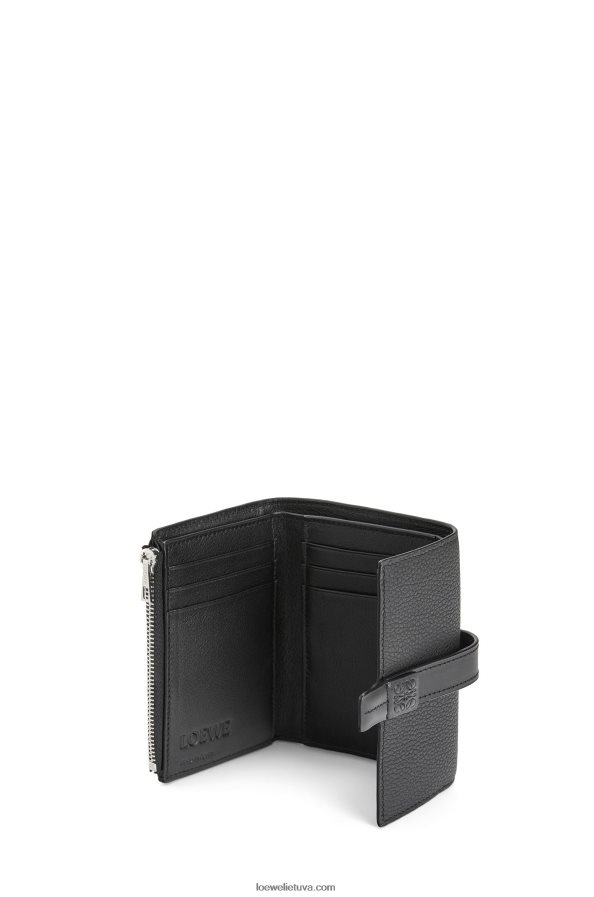 Loewe moterys maža vertikali piniginė iš minkštos grūdėtos veršienos juodas BZ26XN1295