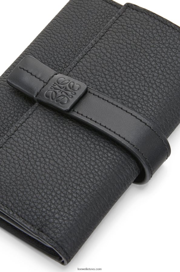 Loewe moterys maža vertikali piniginė iš minkštos grūdėtos veršienos juodas BZ26XN1295
