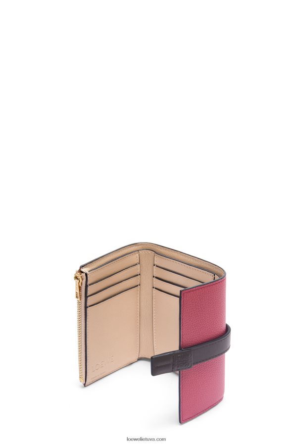 Loewe moterys maža vertikali piniginė iš minkštos grūdėtos veršienos slyva/šokoladas BZ26XN1243