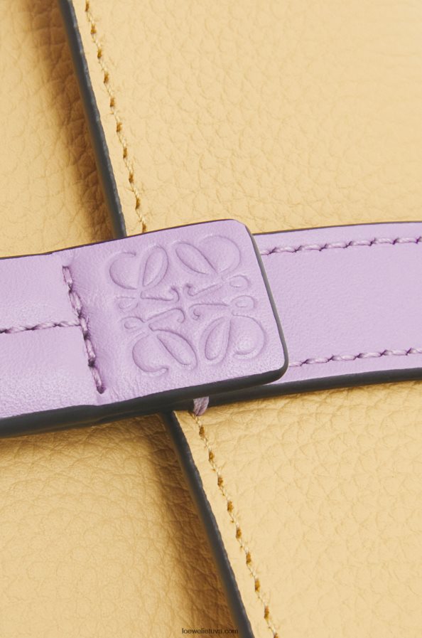 Loewe moterys maža vertikali piniginė iš minkštos grūdėtos veršienos tamsus sviestas / rausvas BZ26XN1267
