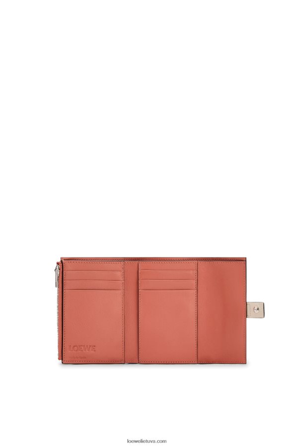 Loewe moterys maža vertikali piniginė iš minkštos grūdėtos veršienos šviesios avižos/medus BZ26XN1221