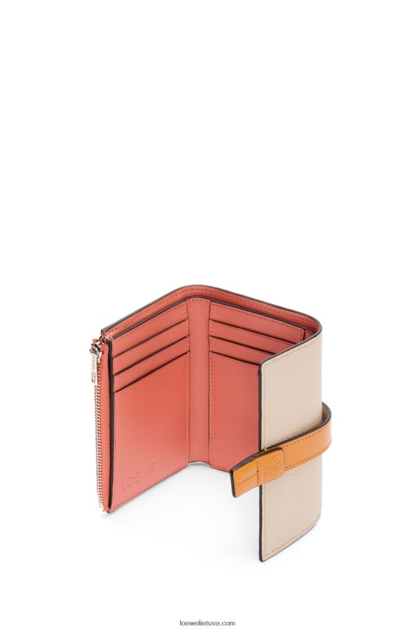 Loewe moterys maža vertikali piniginė iš minkštos grūdėtos veršienos šviesios avižos/medus BZ26XN1221