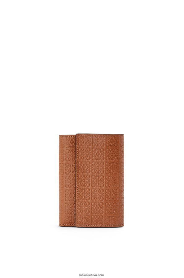 Loewe moterys pakartokite mažą vertikalią piniginę iš reljefinio šilko veršiuko įdegis BZ26XN1280