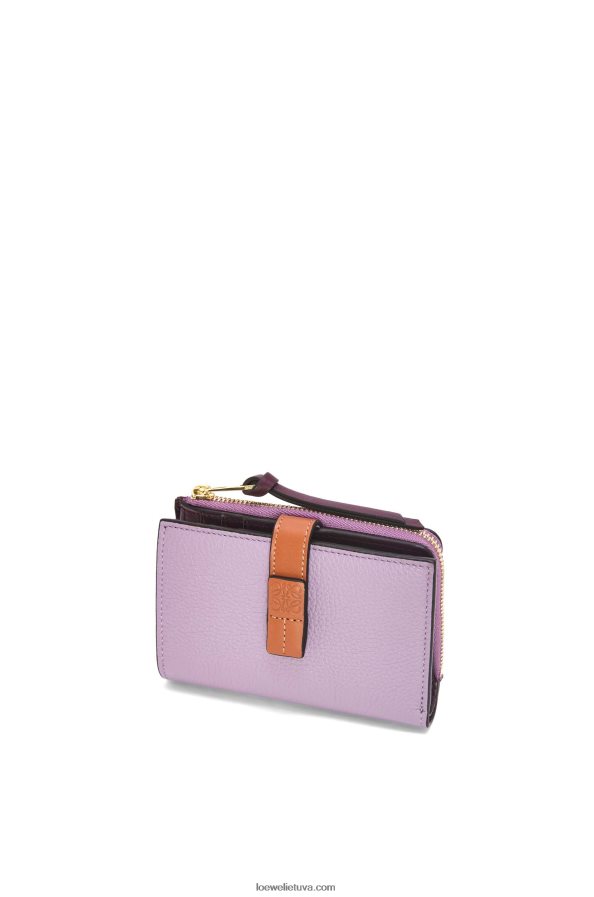 Loewe moterys plona užtrauktuku užsegama piniginė iš minkštos blauzdos odos purvinas rausvas/gelsvai rudas BZ26XN1269