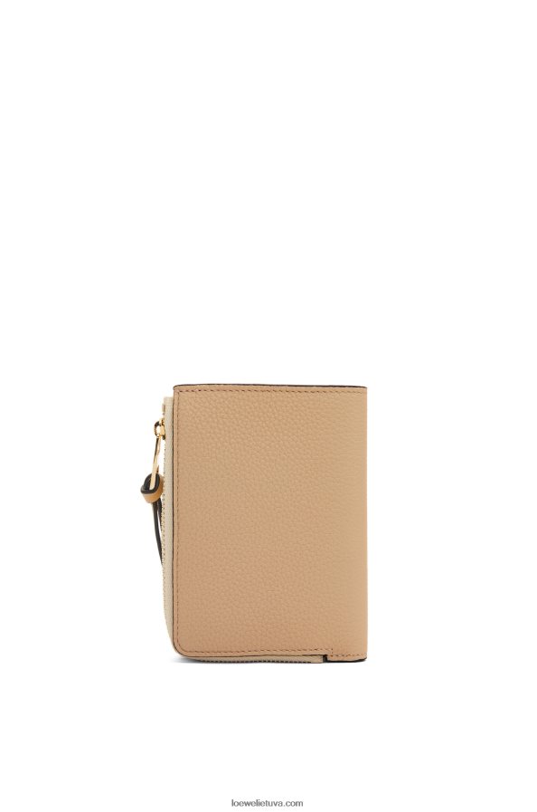 Loewe moterys plona užtrauktuku užsegama piniginė iš minkštos blauzdos odos sviestas/blyški citrina BZ26XN1265