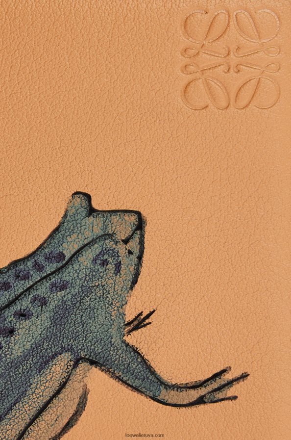 Loewe moterys varlė kompaktiška užtrauktuku piniginė klasikinio blauzdos šilta dykuma BZ26XN1305