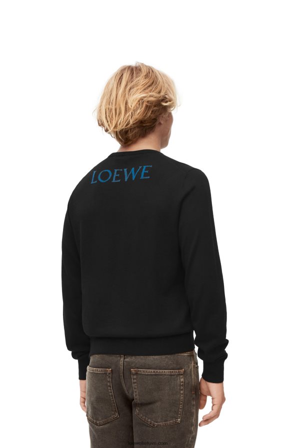 Loewe vyrų kalciferinis megztinis iš vilnos juodas BZ26XN1025