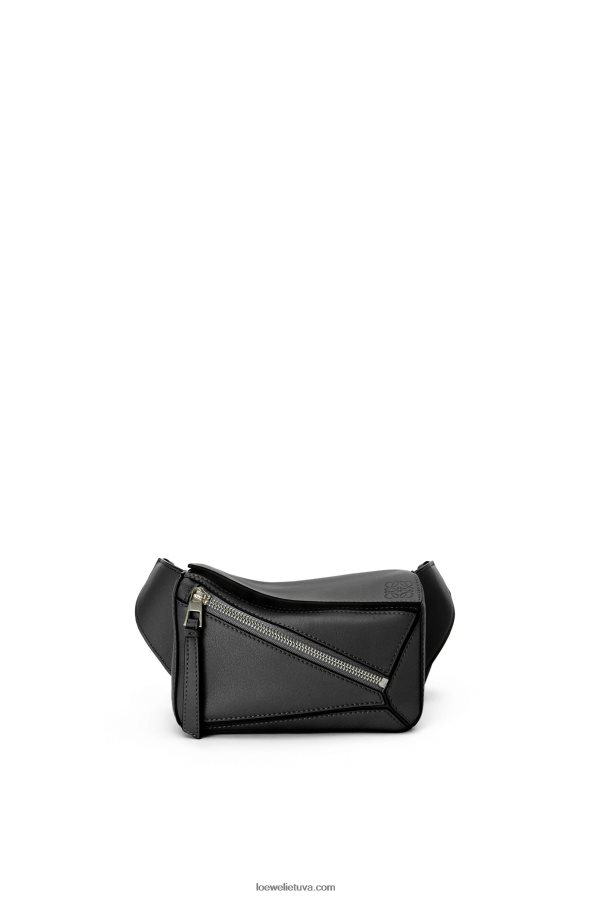 Loewe vyrų mini galvosūkis iš klasikinės blauzdos odos juodas BZ26XN279