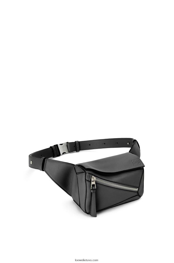 Loewe vyrų mini galvosūkis iš klasikinės blauzdos odos juodas BZ26XN279