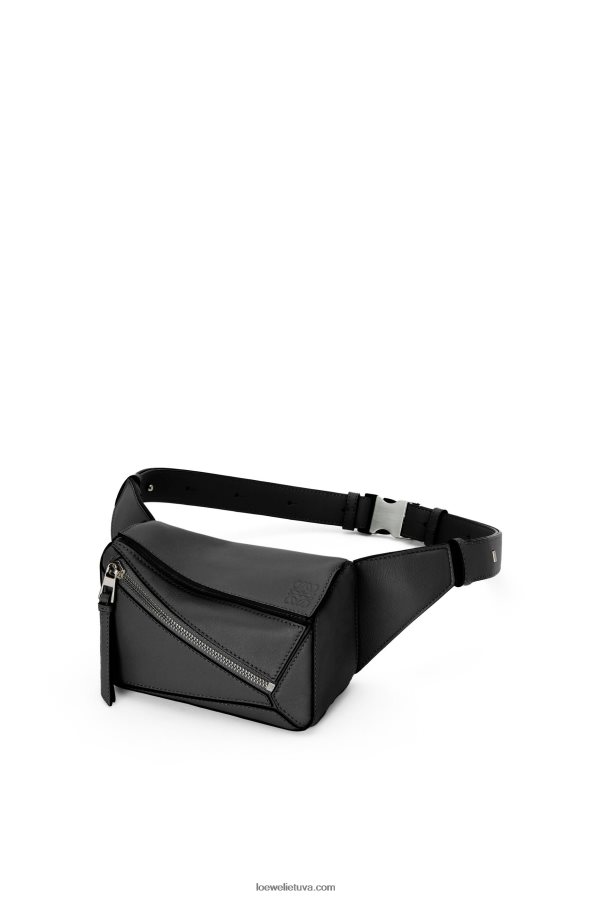 Loewe vyrų mini galvosūkis iš klasikinės blauzdos odos juodas BZ26XN279