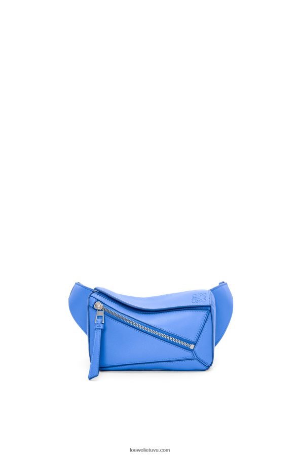 Loewe vyrų mini galvosūkis iš klasikinės blauzdos odos pajūrio mėlyna BZ26XN547