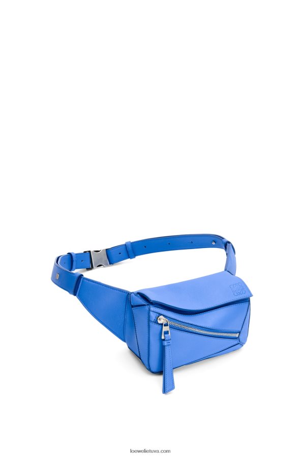 Loewe vyrų mini galvosūkis iš klasikinės blauzdos odos pajūrio mėlyna BZ26XN547