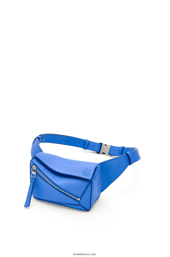Loewe vyrų mini galvosūkis iš klasikinės blauzdos odos pajūrio mėlyna BZ26XN547