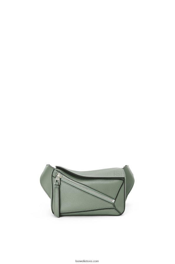Loewe vyrų mini galvosūkis iš klasikinės blauzdos odos tamsusis šalavijas BZ26XN298