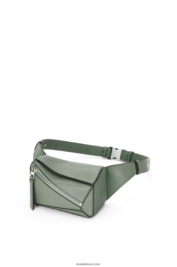 Loewe vyrų mini galvosūkis iš klasikinės blauzdos odos tamsusis šalavijas BZ26XN298